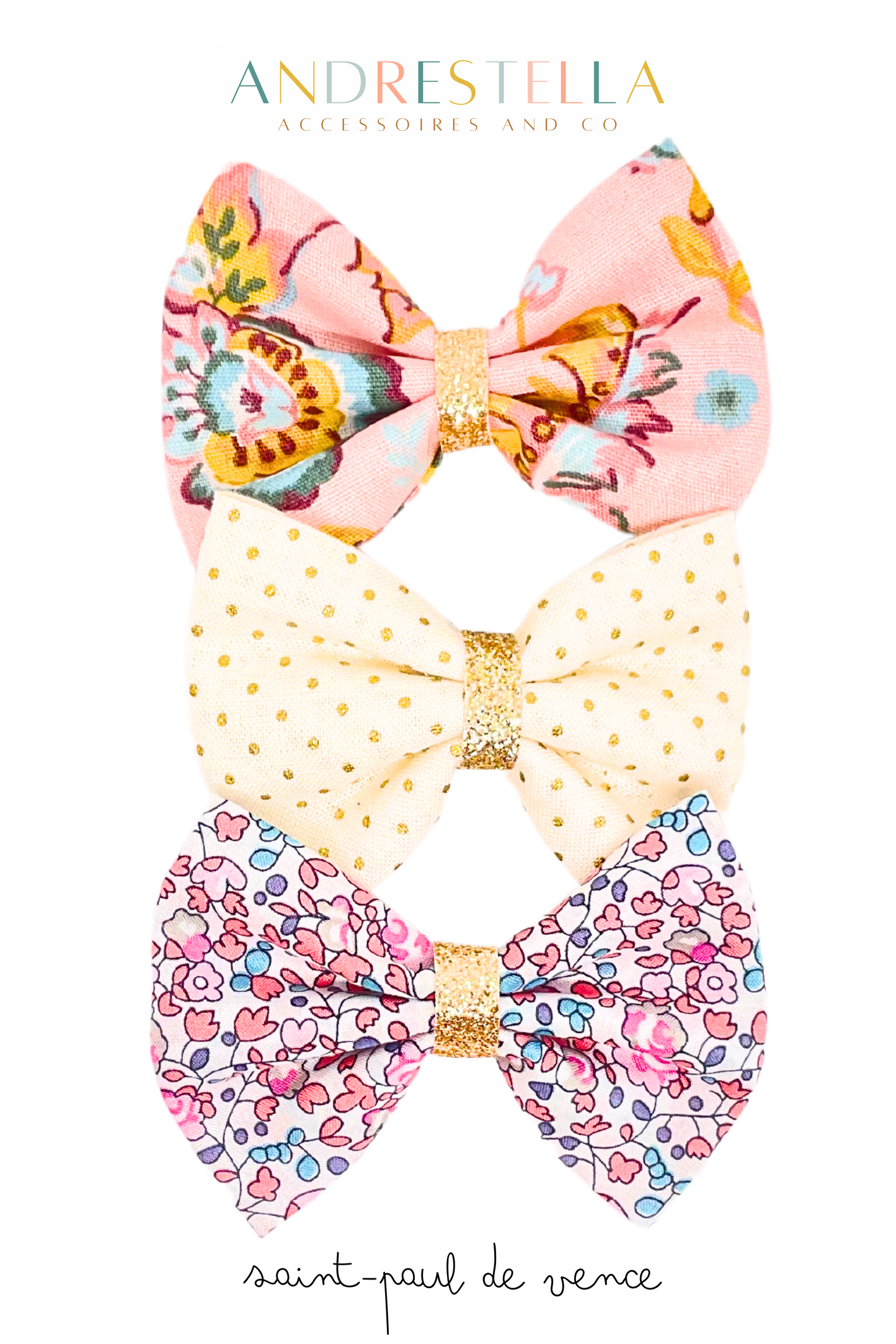 LOT DE 3 BARRETTES CHIC