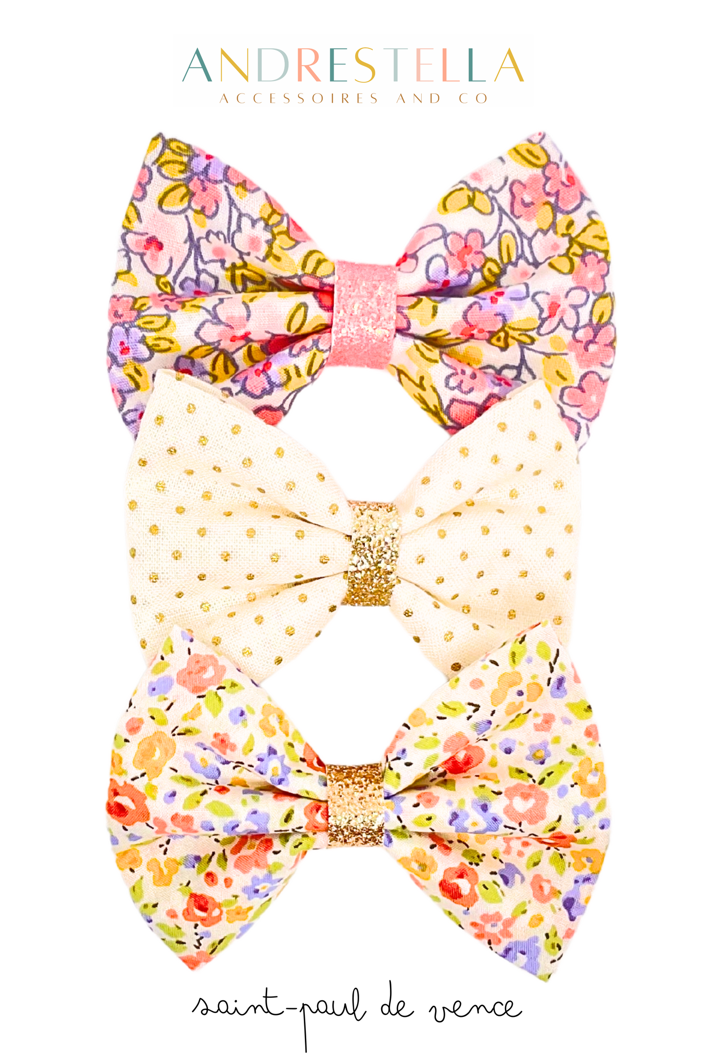 LOT DE 3 BARRETTES GIRLY