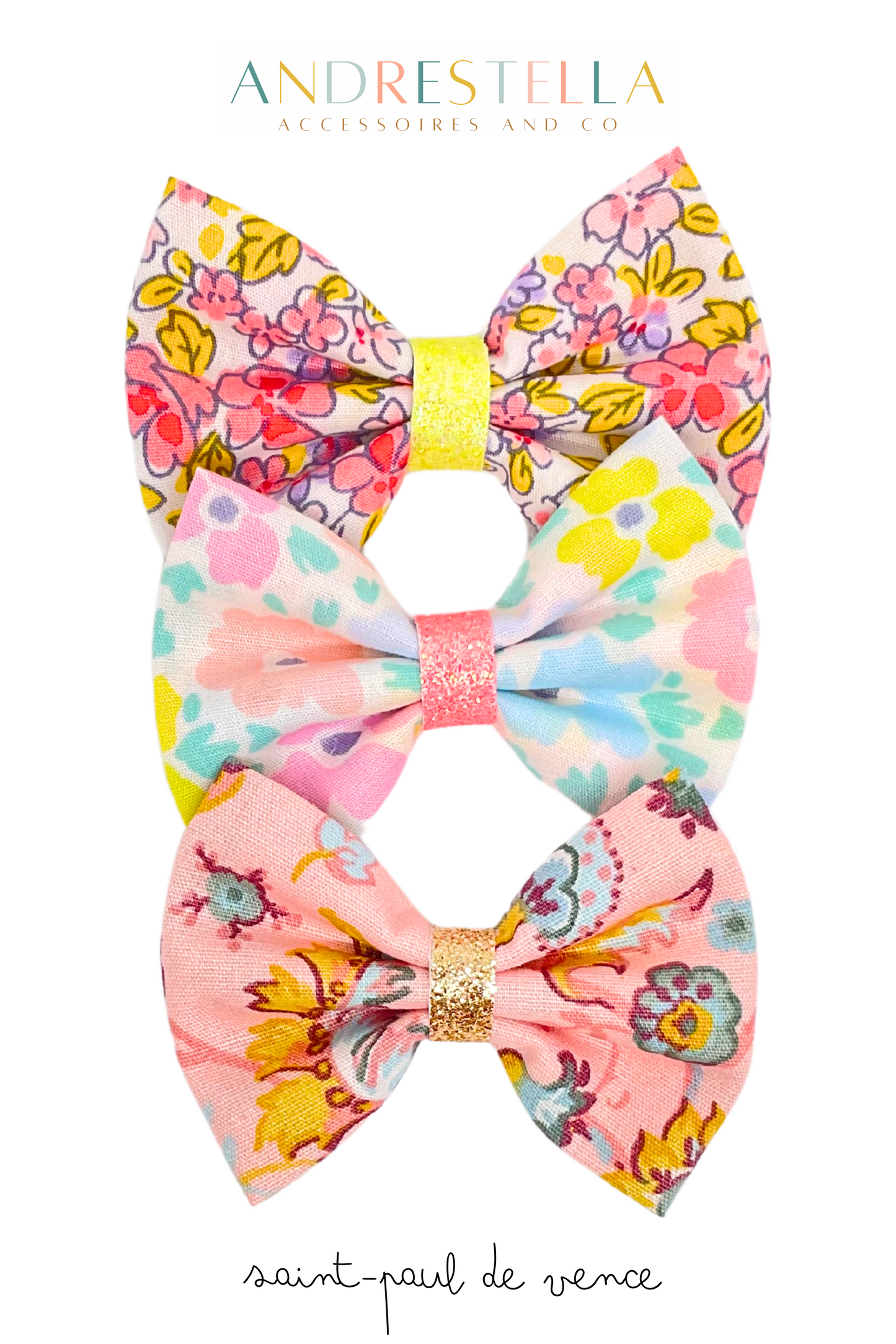 LOT DE 3 BARRETTES FLOWERS