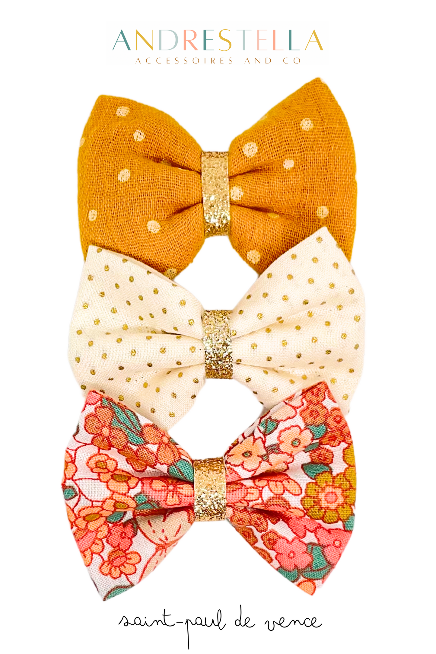LOT DE 3 BARRETTES 70’s