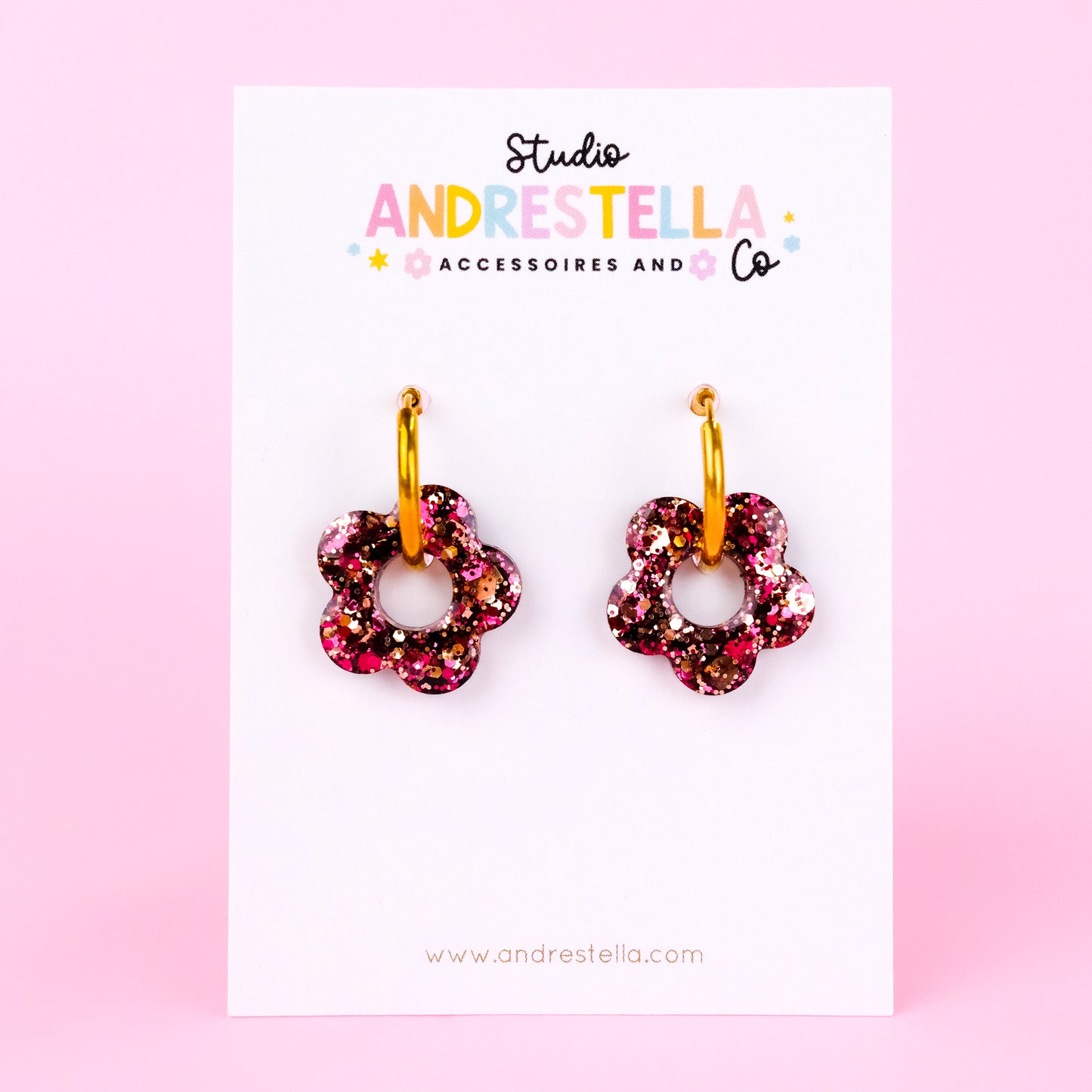 PAMPILLES FLEUR BORDEAU DORE