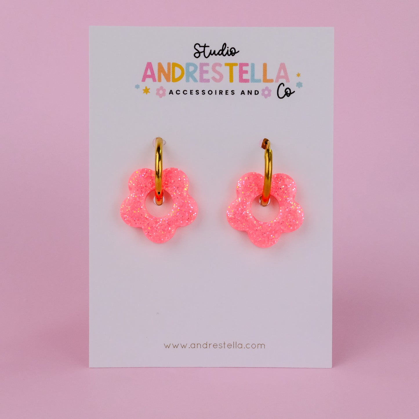 PAMPILLES FLEUR ROSE FLUO