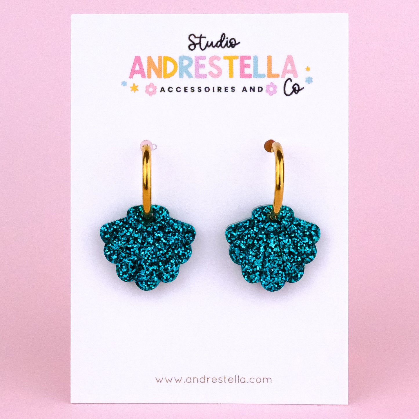 PAMPILLES COQUILLAGE VERT TURQUOISE