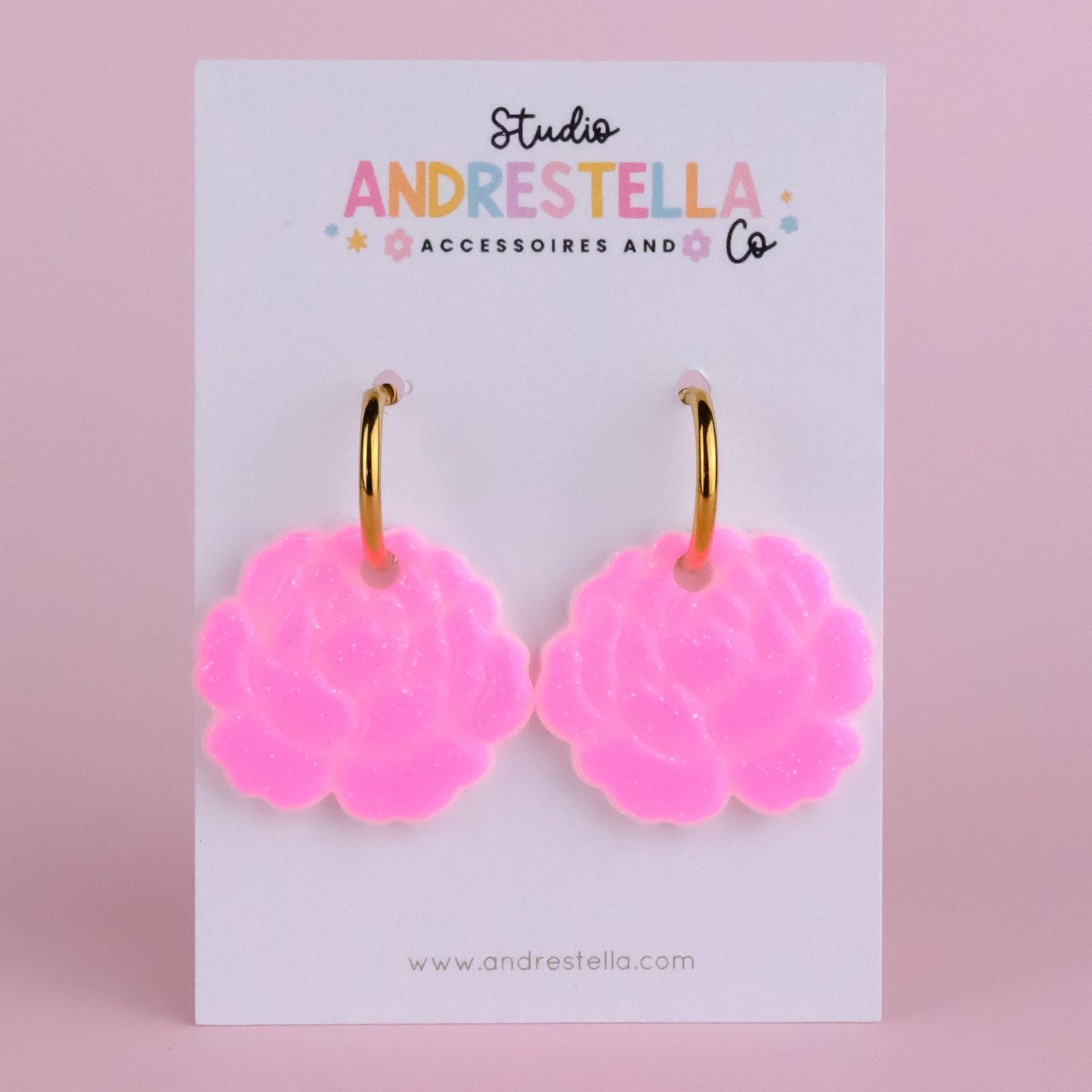 PAMPILLES PIVOINE ROSE FLUO