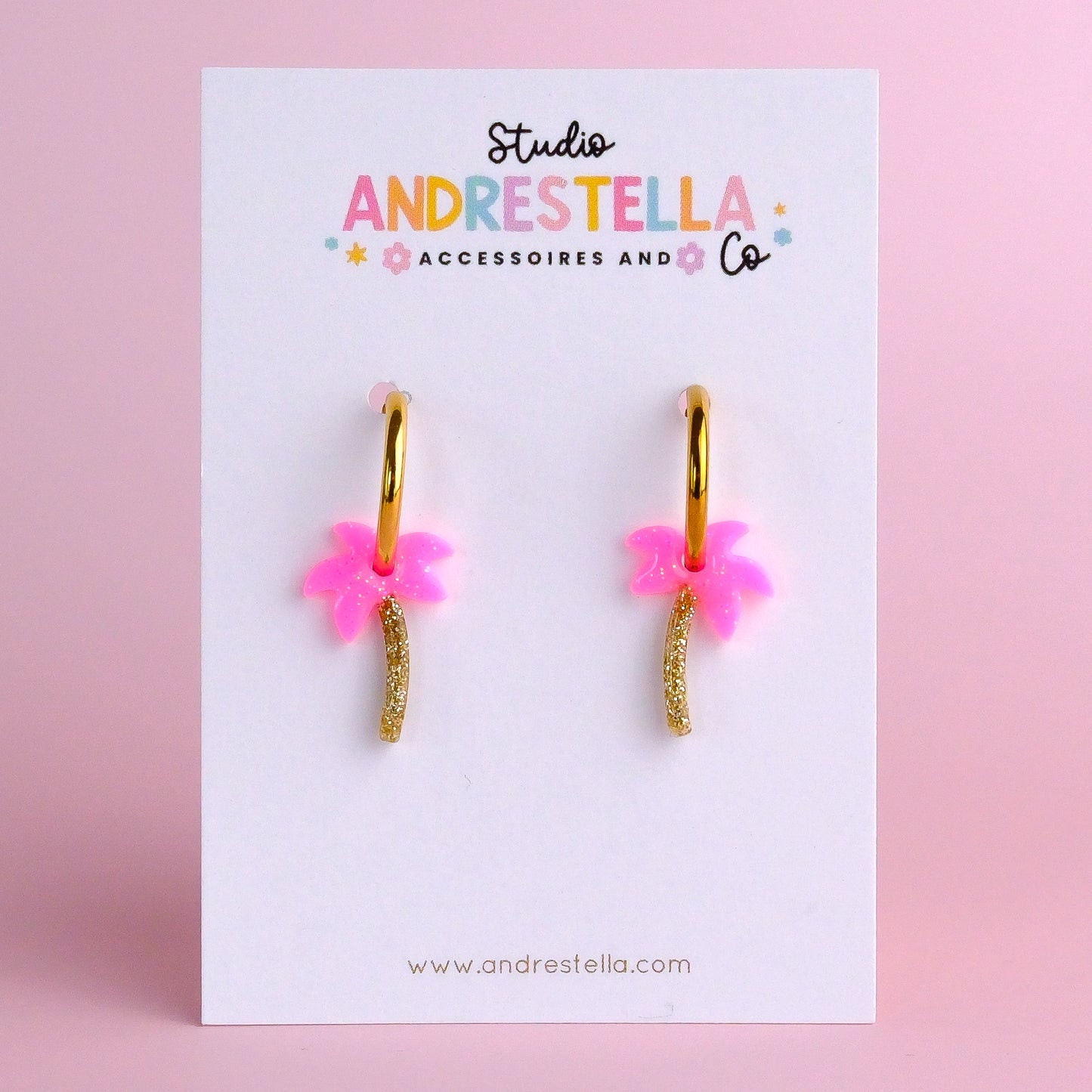 PAMPILLES PALMIER ROSE FLUO