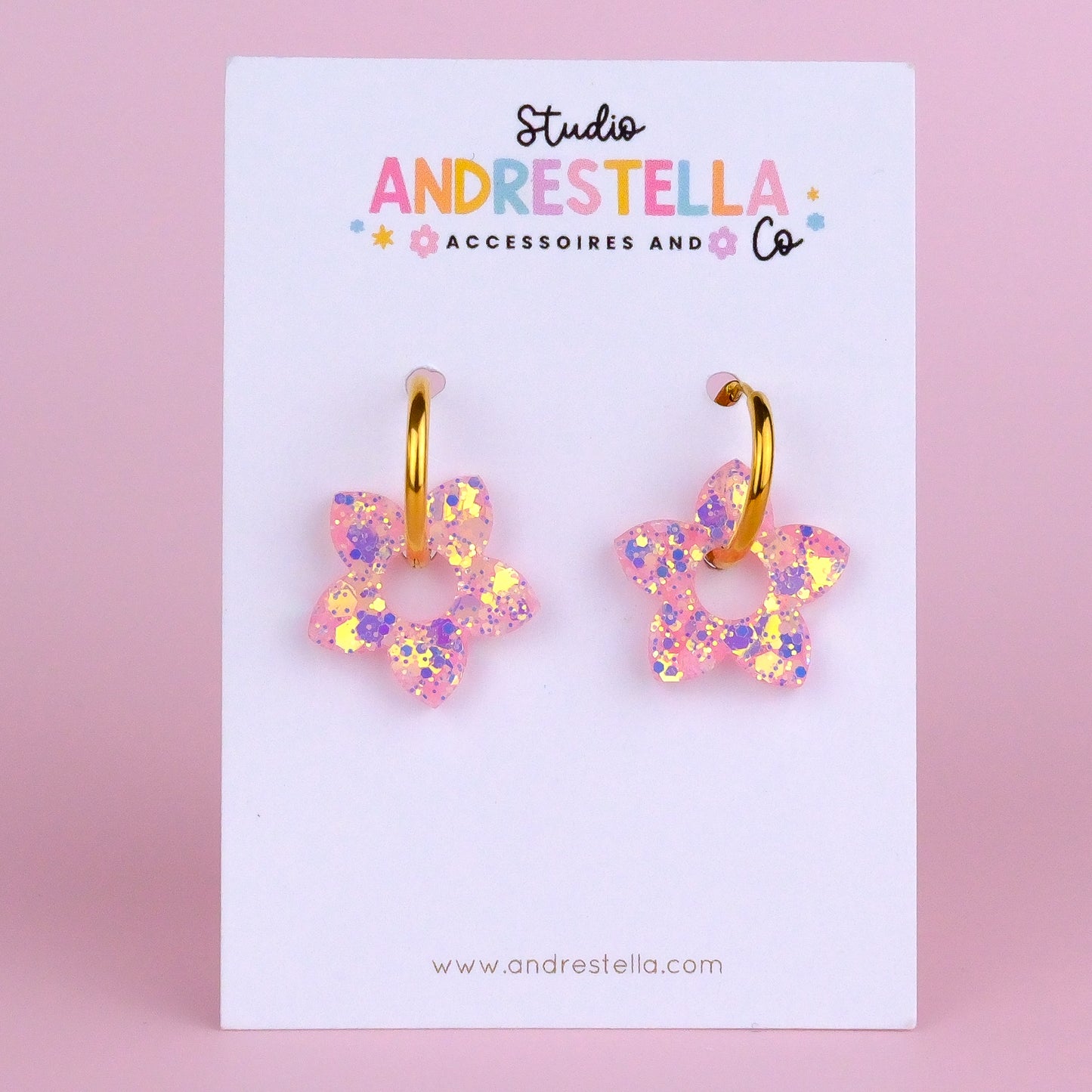 PAMPILLES FLEUR TIARE ROSE DIAMANT
