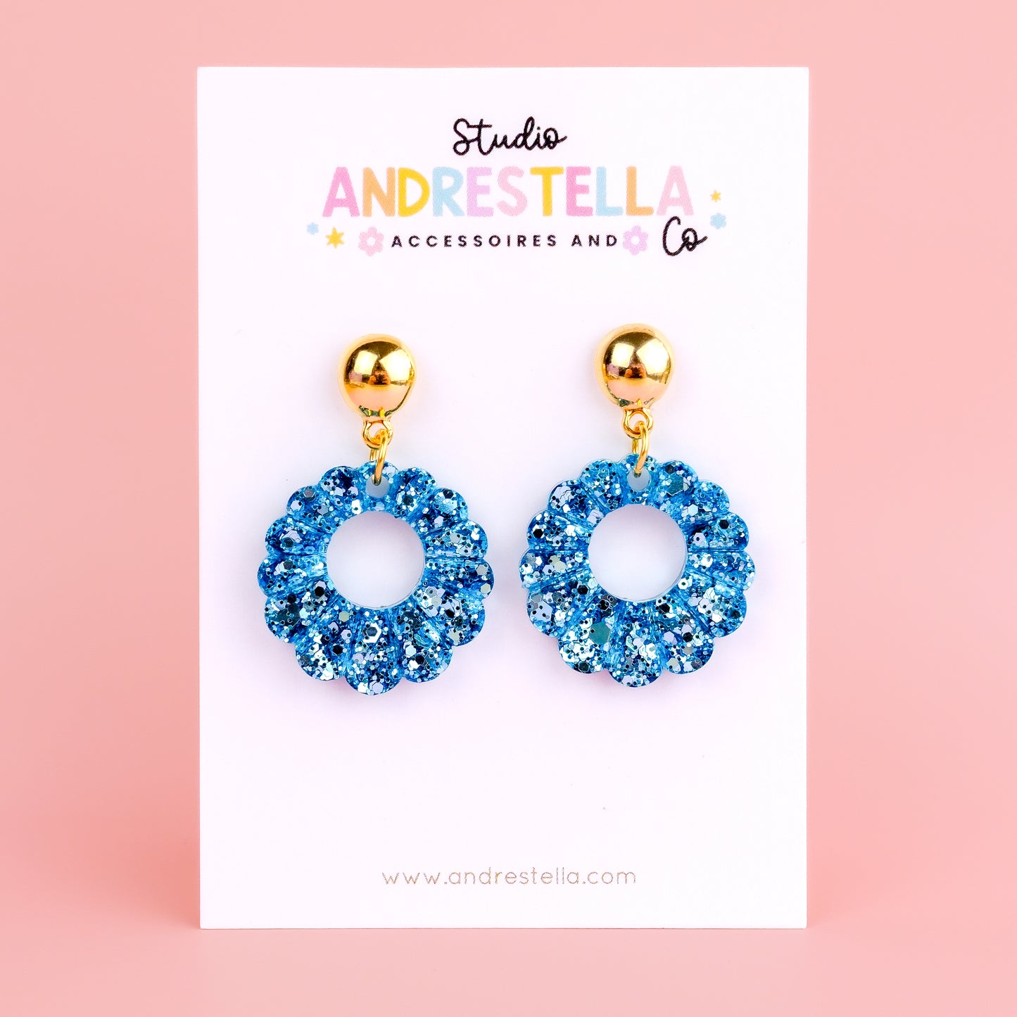 BOUCLES ROSALINE BLEUE