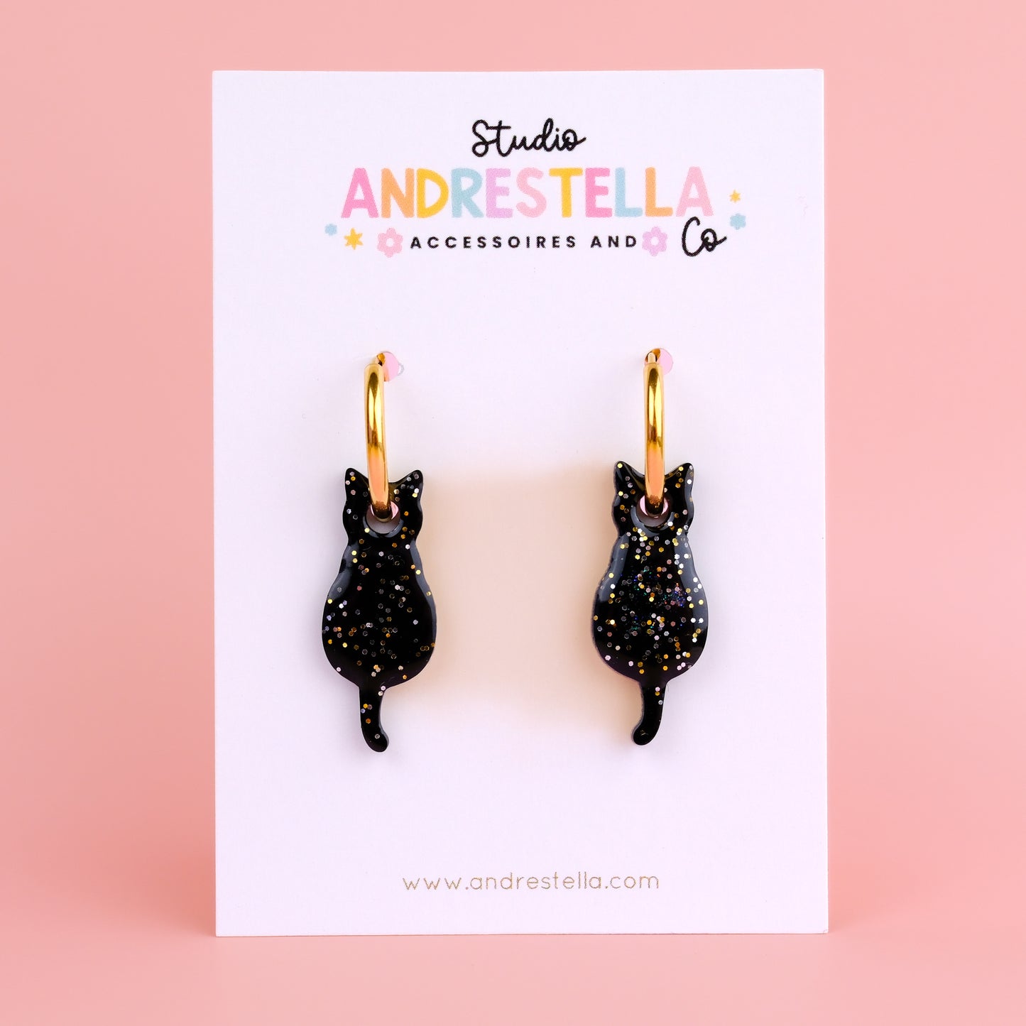 PAMPILLES CHAT NOIR PAILLETÉ