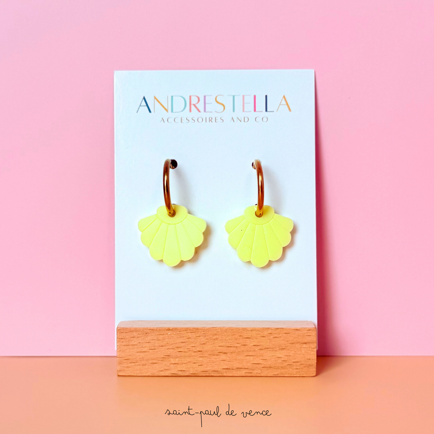 PAMPILLES COQUILLAGE JAUNE PASTEL