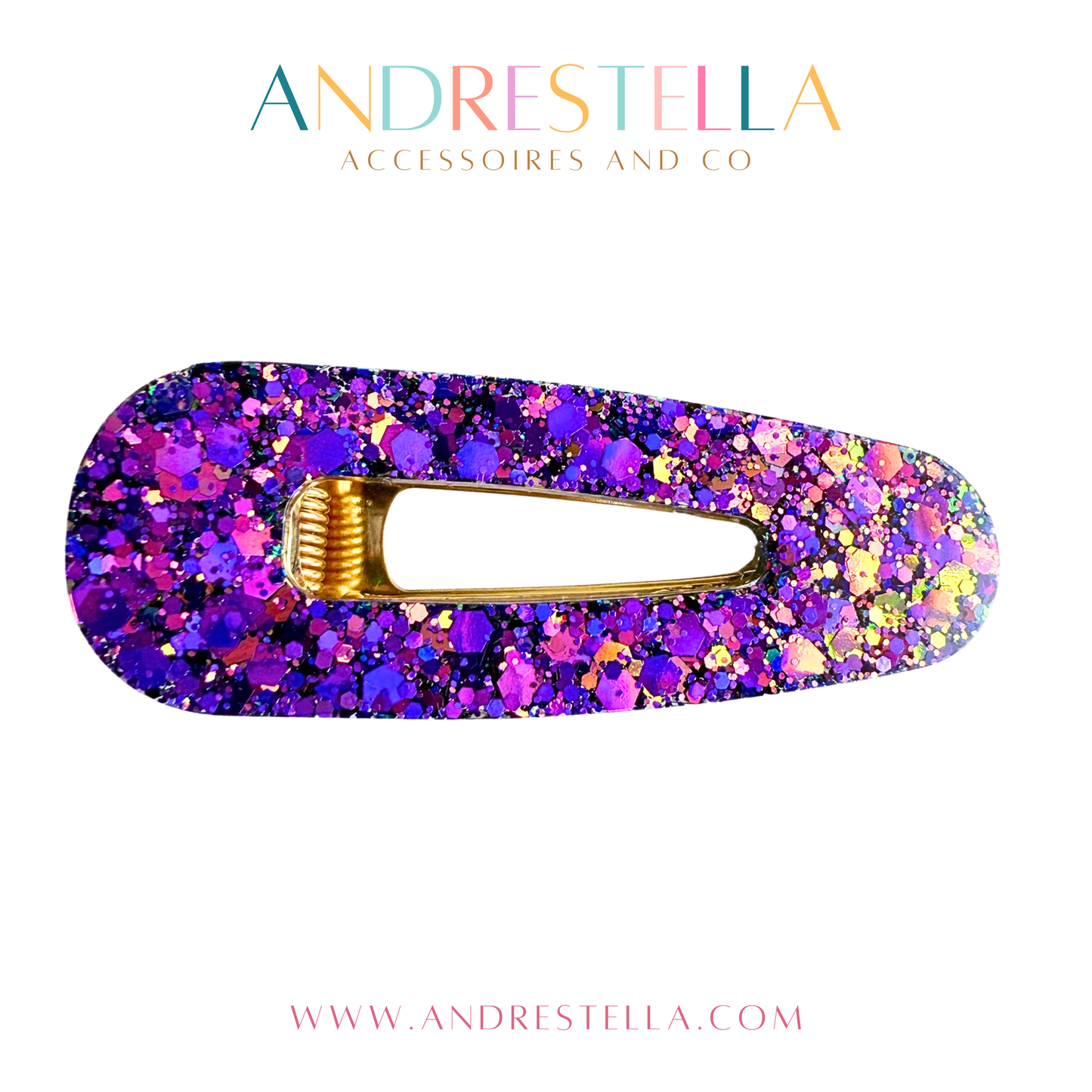 BARRETTE RÉSINE NIGHT PURPLE