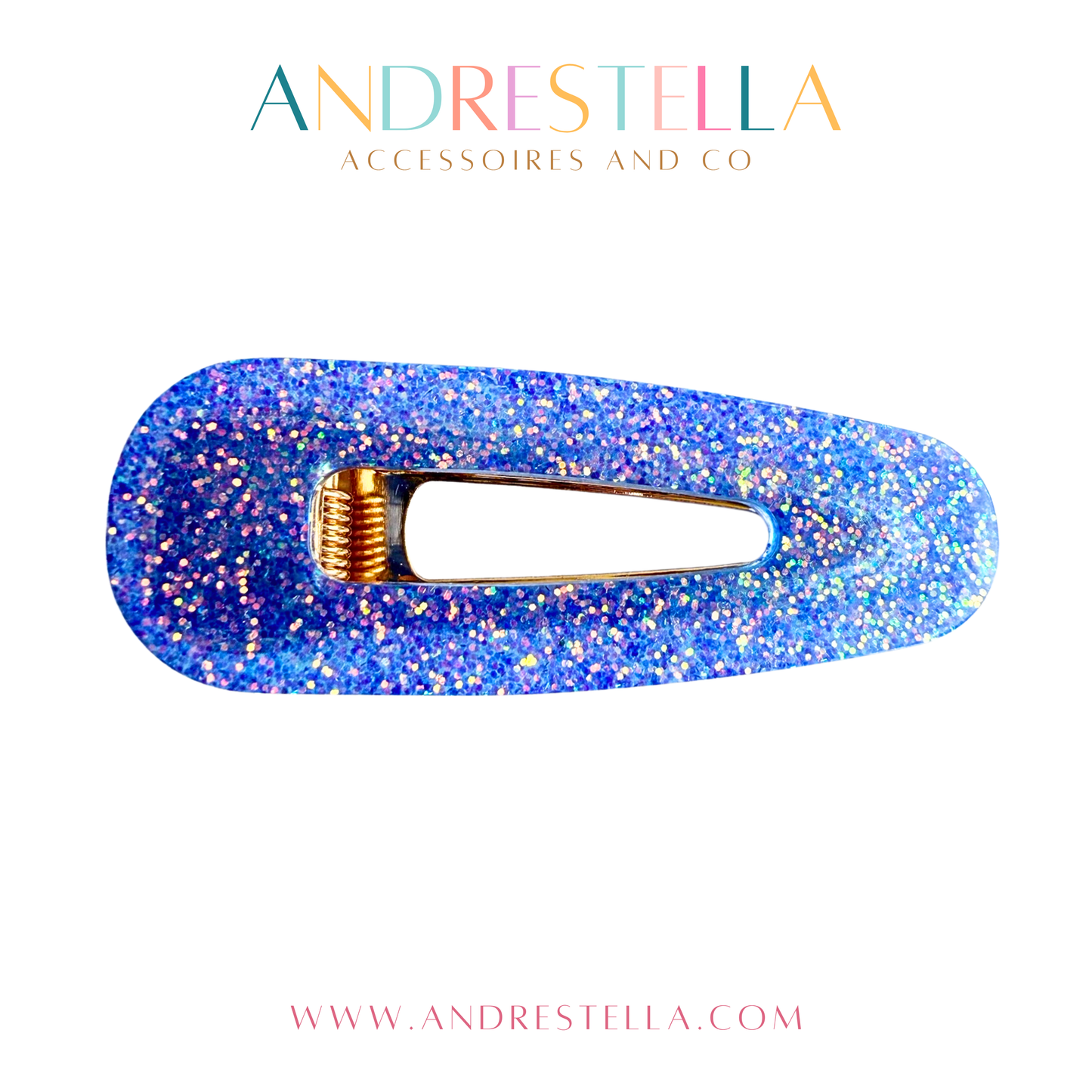 BARRETTE RÉSINE BLEUE