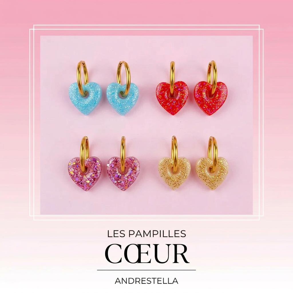 pampilles coeur fait main artisanales