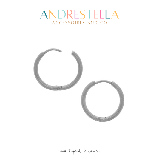CRÉOLES ACIER INOXYDABLE 18 MM - ARGENT