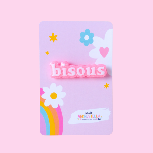 BROCHE BISOUS ROSE CLAIR