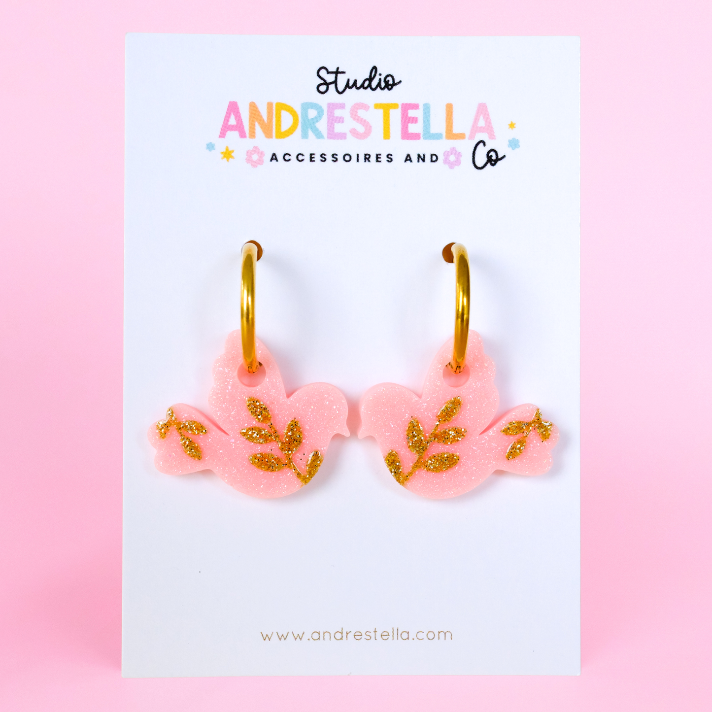 PAMPILLES COLOMBE ROSE OR