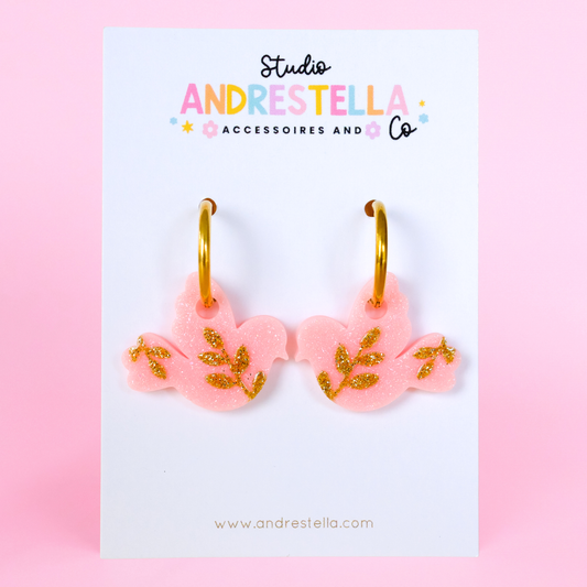 PAMPILLES COLOMBE ROSE OR