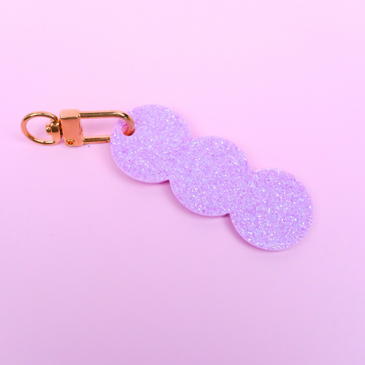 JETON CADDIE VIOLET PASTEL PAILLETTE