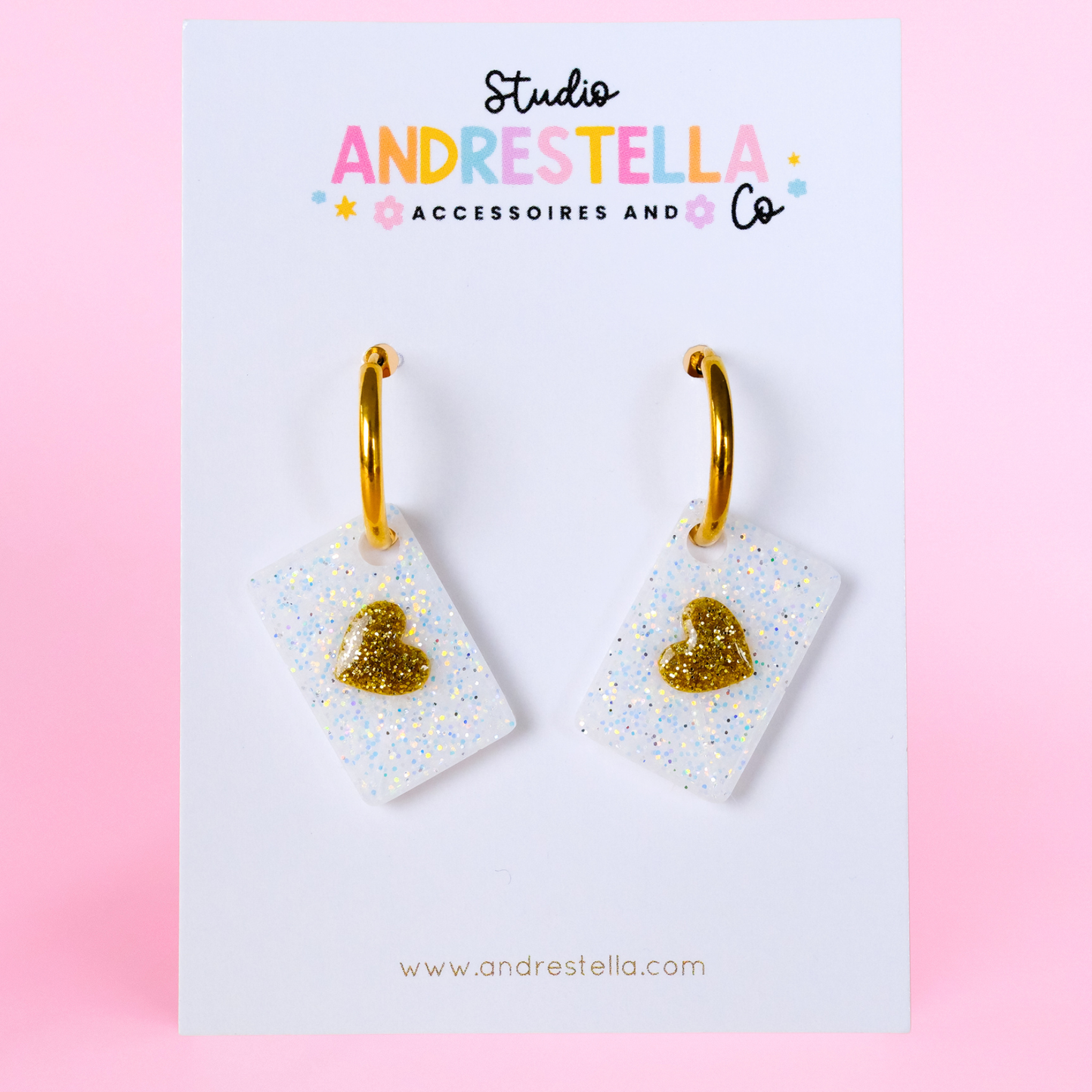 PAMPILLES LETTRE D'AMOUR OR BLANC