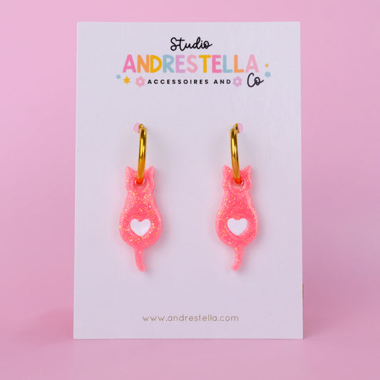 PAMPILLES CHAT ROSE + COEUR