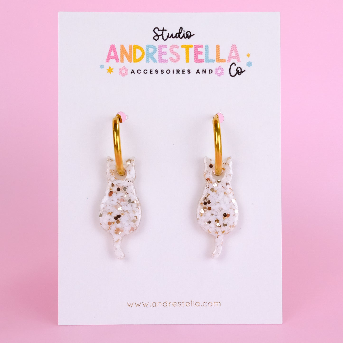 PAMPILLES CHAT OR ET BLANC