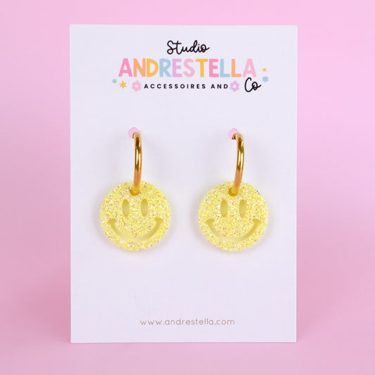 PAMPILLES SMILEY JAUNE PASTEL