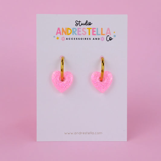 PAMPILLES CŒUR ROSE