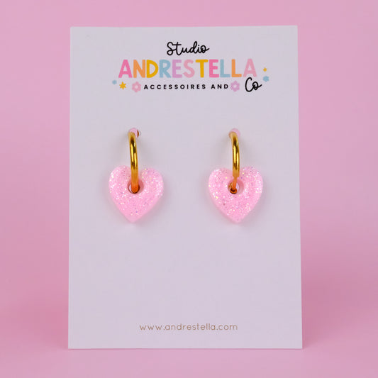 PAMPILLES CŒUR ROSE CLAIR