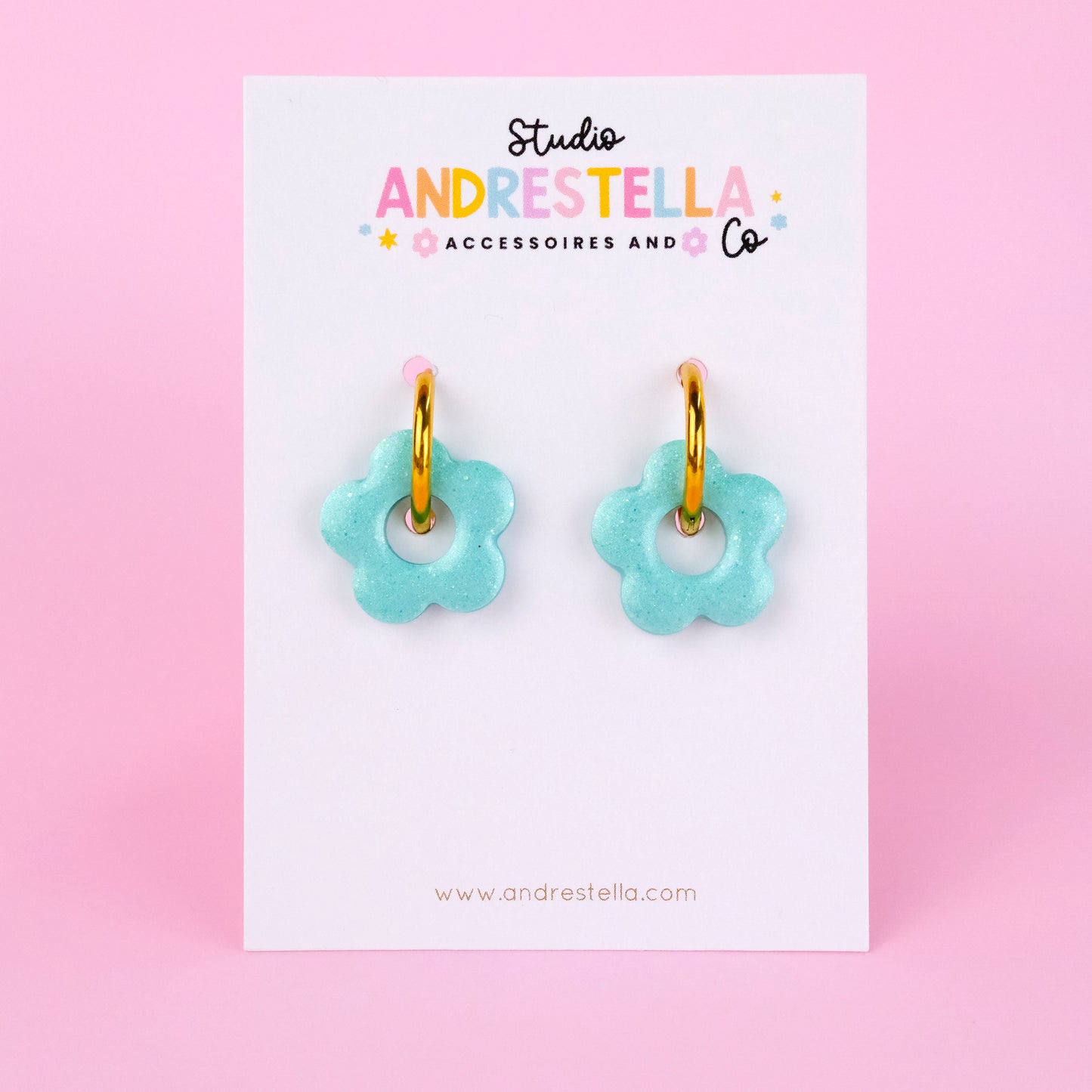 PAMPILLES FLEUR BLEU PASTEL