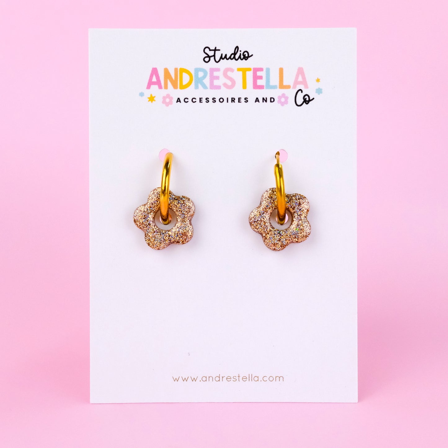 PAMPILLES MINI FLEUR OR HOLOGRAPHIQUE