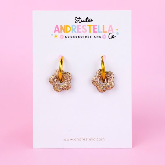 PAMPILLES MINI FLEUR OR HOLOGRAPHIQUE