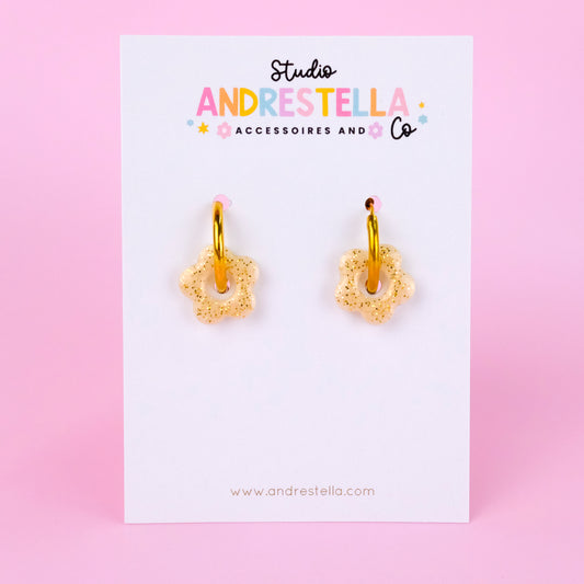 PAMPILLES MINI FLEUR CHAMPAGNE PAILLETE