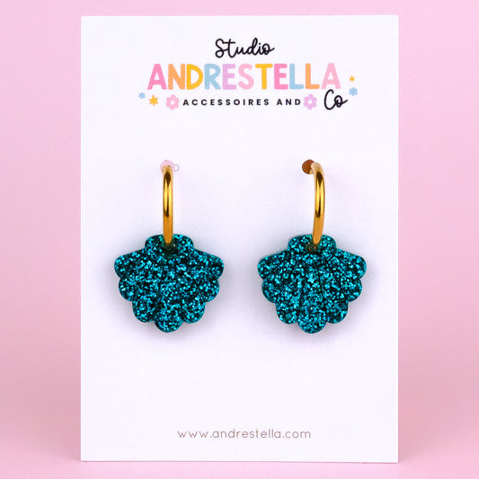 PAMPILLES COQUILLAGE VERT TURQUOISE