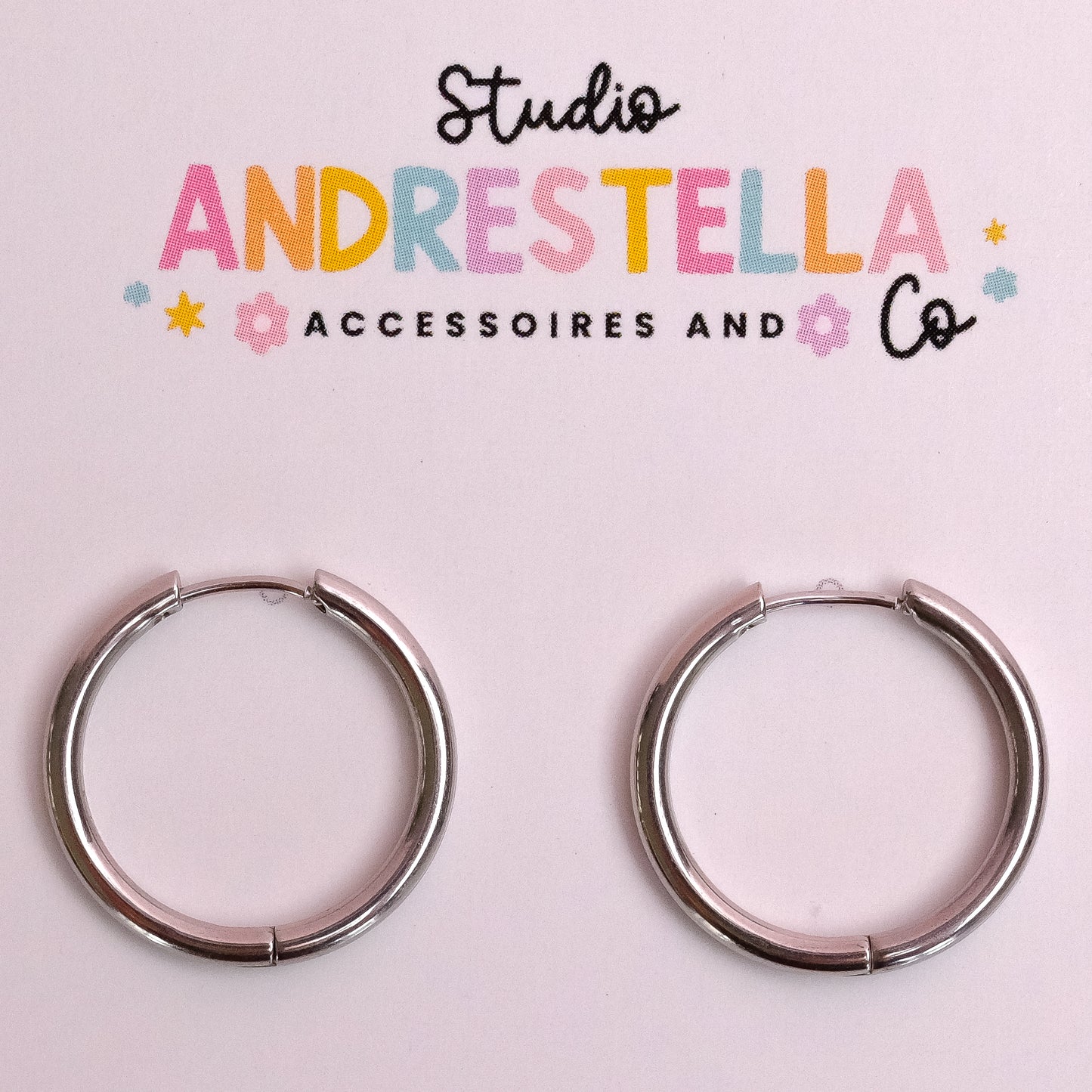 BOUCLES CRÉOLES ACIER INOXYDABLE 20 MM