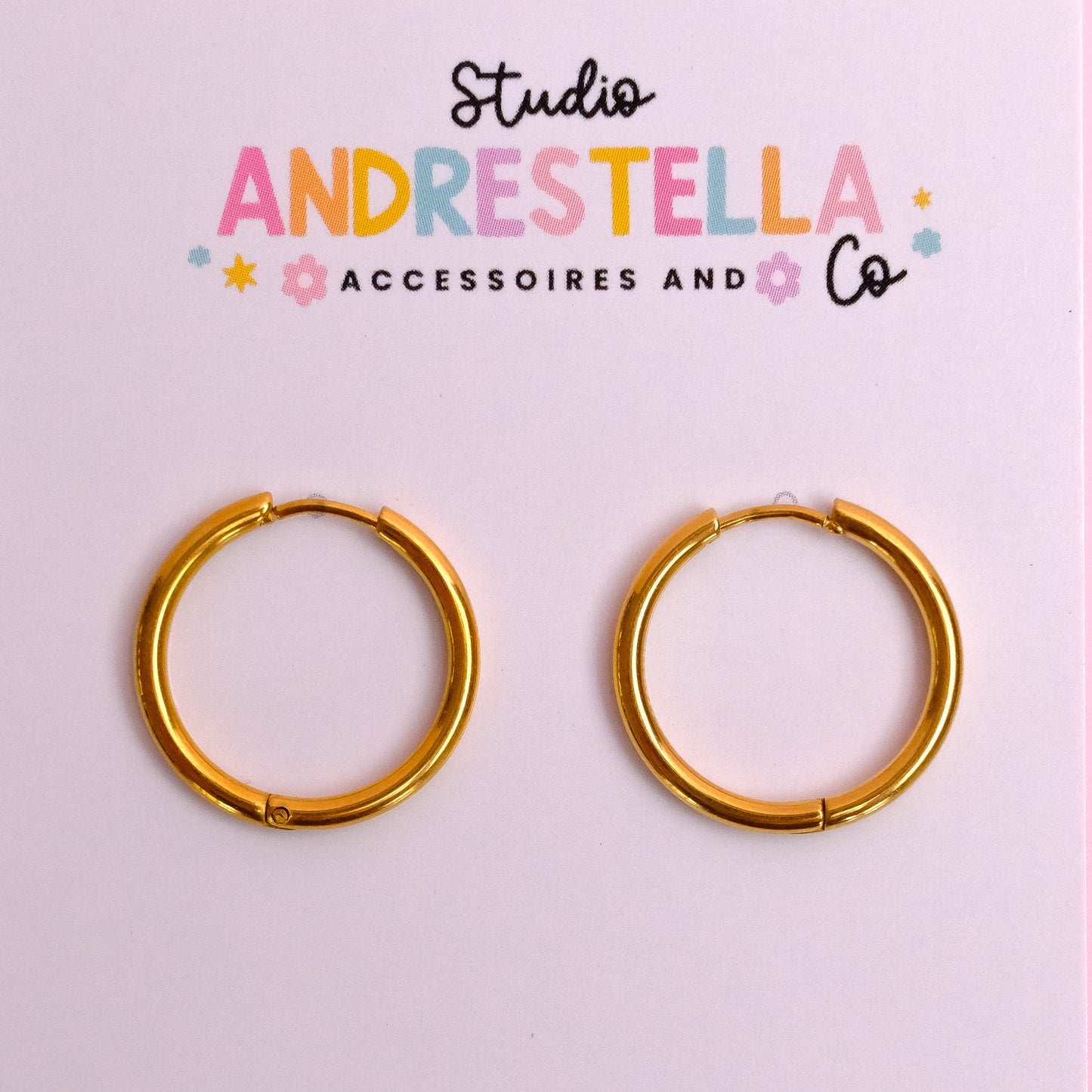 BOUCLES CRÉOLES ACIER INOXYDABLE 20 MM