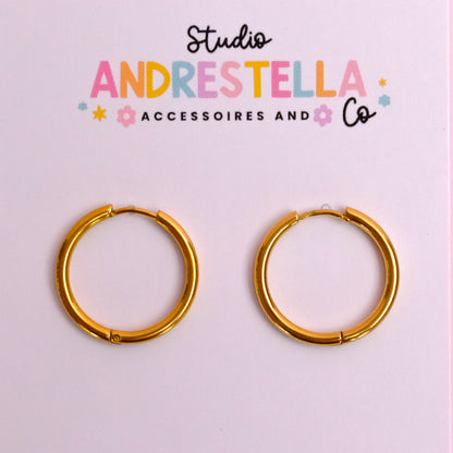 BOUCLES CRÉOLES ACIER INOXYDABLE 20 MM