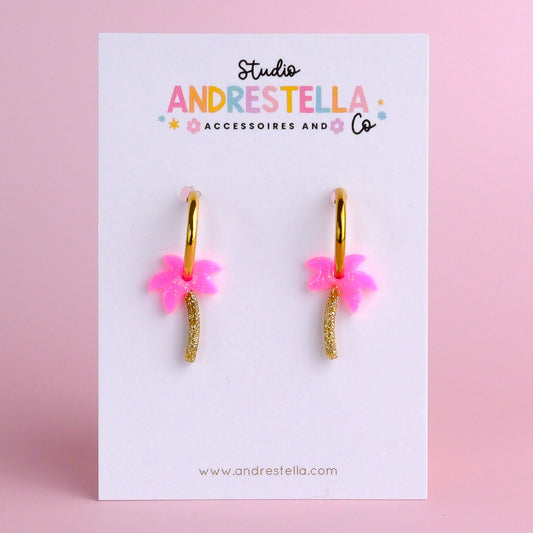 PAMPILLES PALMIER ROSE FLUO