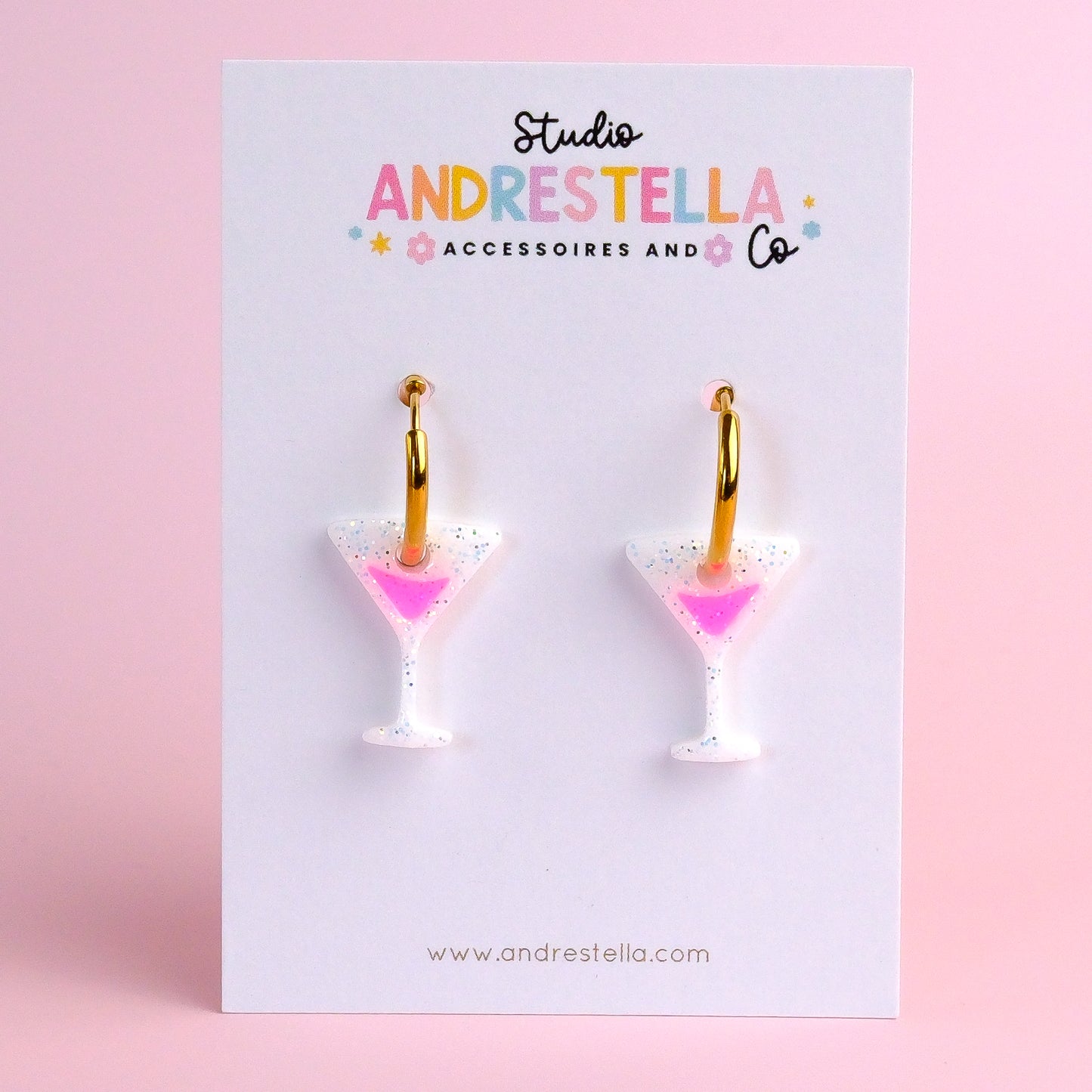PAMPILLES VERRE A COCKTAIL ROSE
