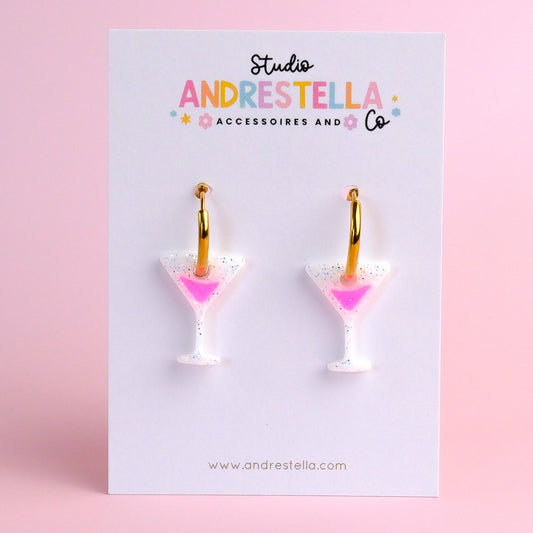 PAMPILLES VERRE A COCKTAIL ROSE