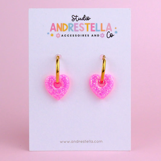 PAMPILLES CŒUR ROSE BONBON