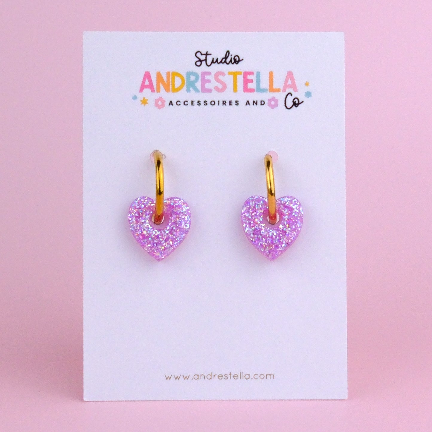 PAMPILLES CŒUR ROSE VIOLETTE
