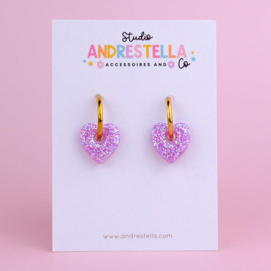 PAMPILLES CŒUR ROSE VIOLETTE
