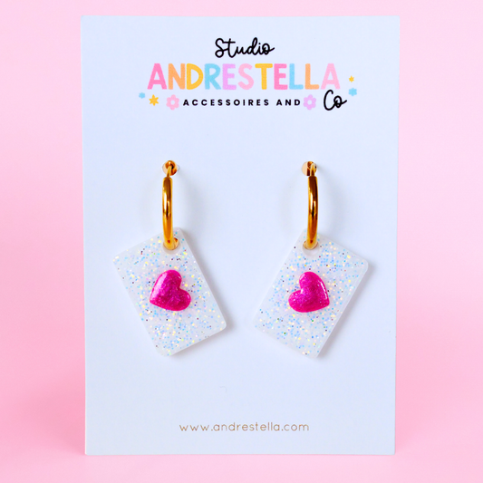 PAMPILLES LETTRE D'AMOUR ROSE BLANC