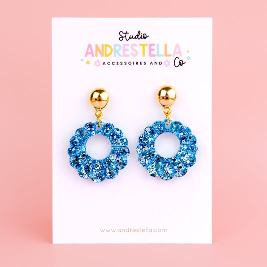 BOUCLES ROSALINE BLEUE