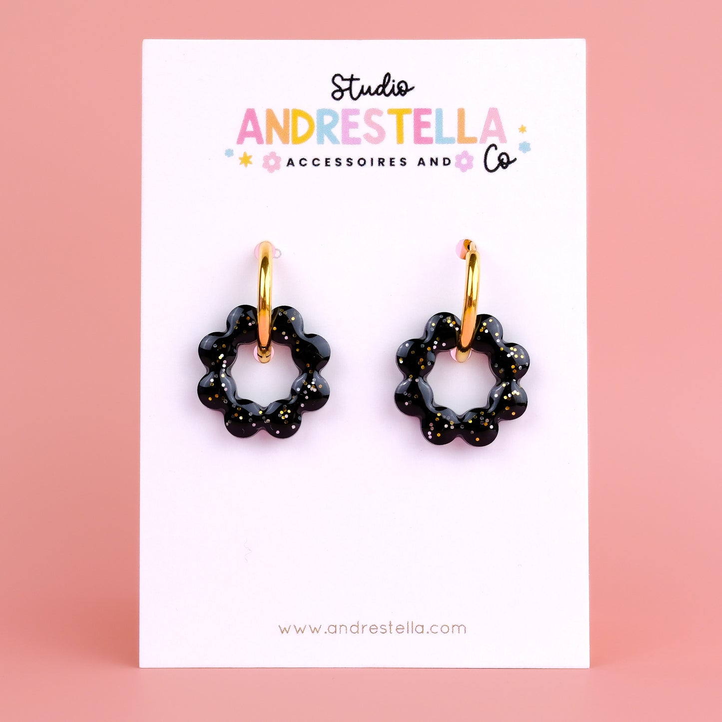 PAMPILLES FLEUR BUBBLE NOIR