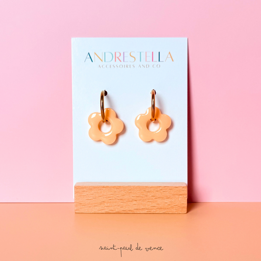 PAMPILLES FLEUR ORANGE PASTEL