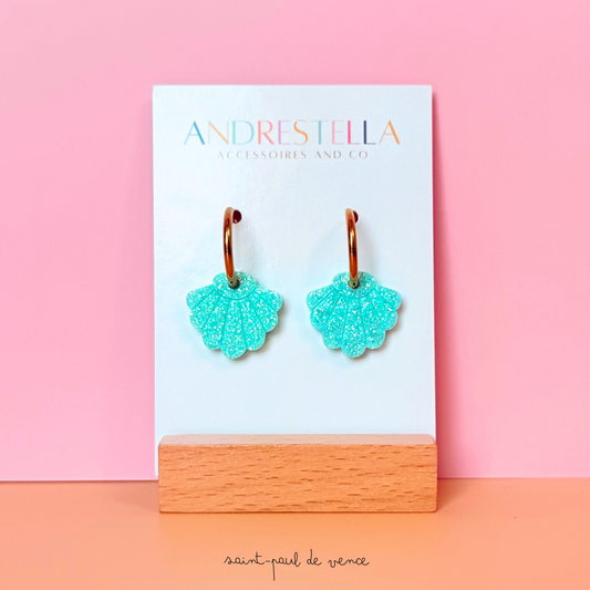 PAMPILLES COQUILLAGE TURQUOISE AB