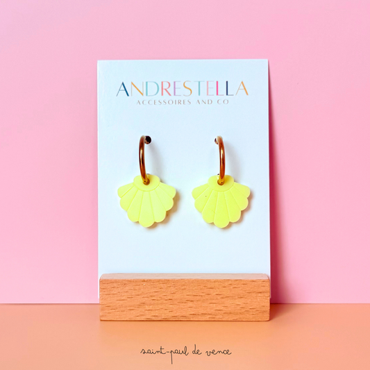PAMPILLES COQUILLAGE JAUNE PASTEL