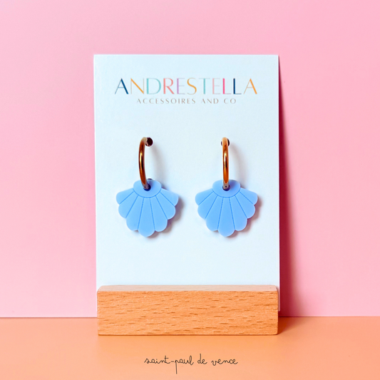 PAMPILLES COQUILLAGE BLEU OCÉAN PASTEL AB