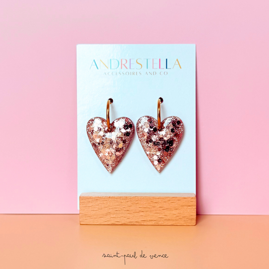 PAMPILLES GRAND CŒUR ROSE GOLD