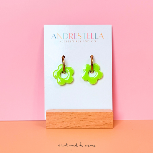 PAMPILLES FLEUR VERT PASTEL